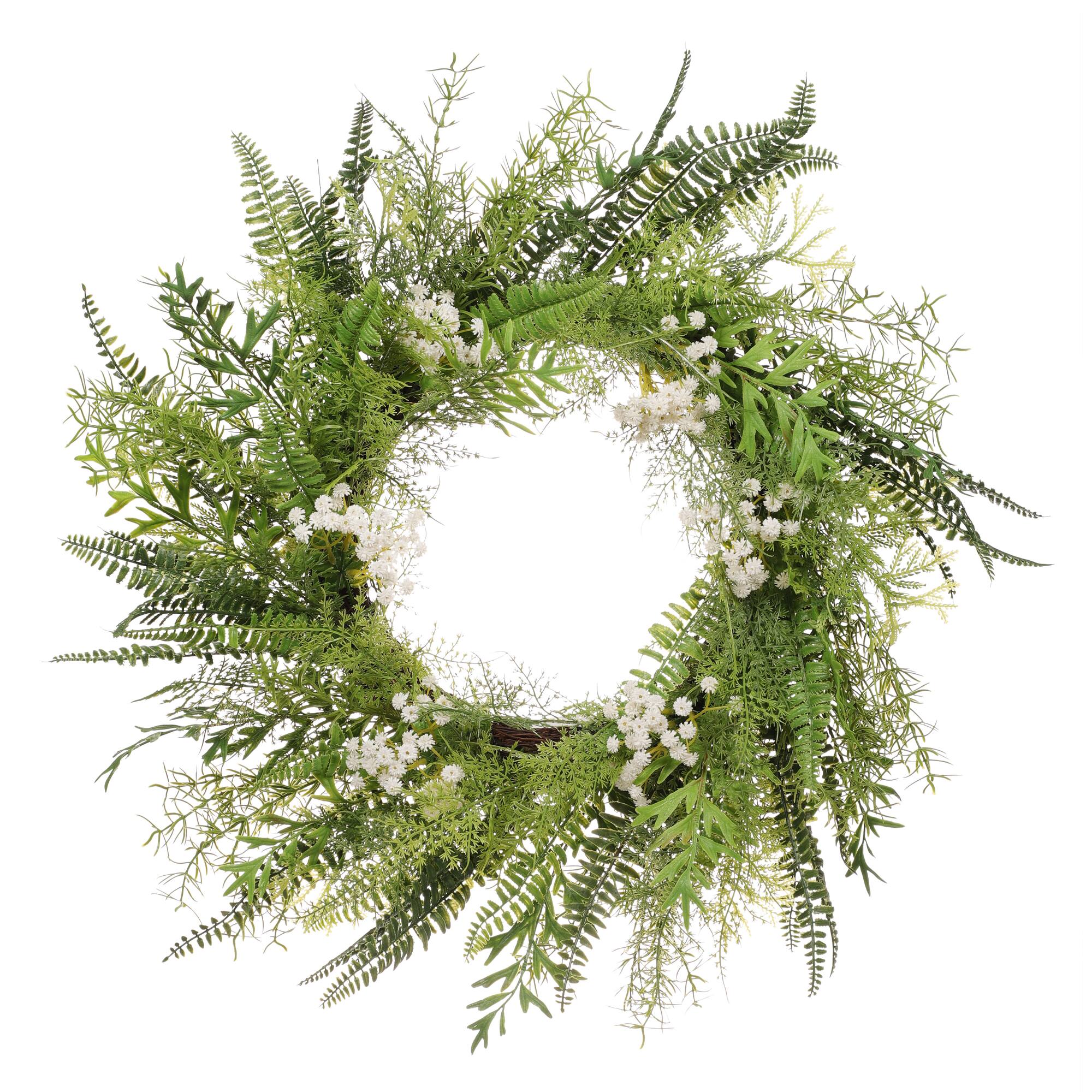 24" Spring Baby's Breath Wreath